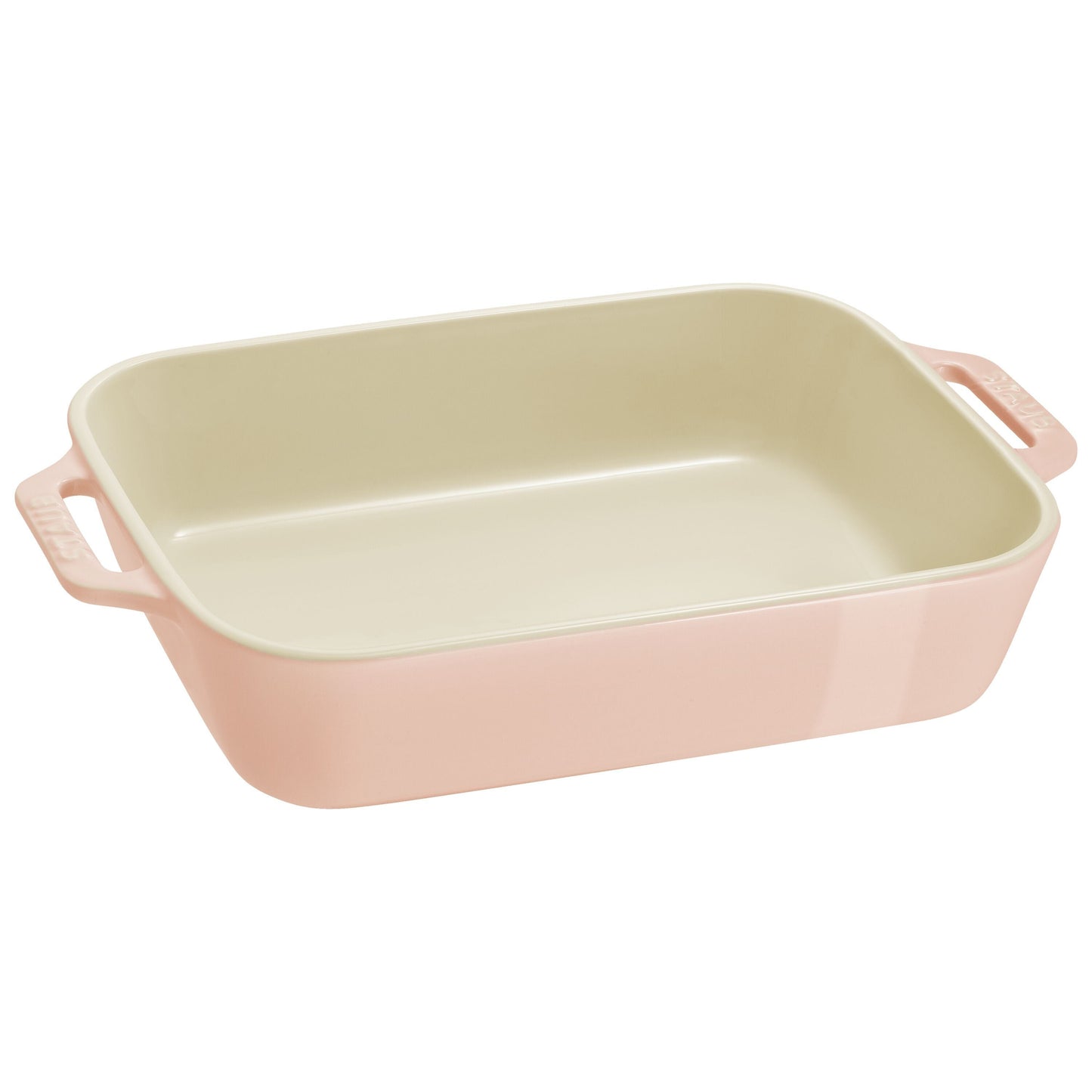 STAUB Ceramique Rectangular Baking Dish Set Macaron Light Pink 3 Piece
