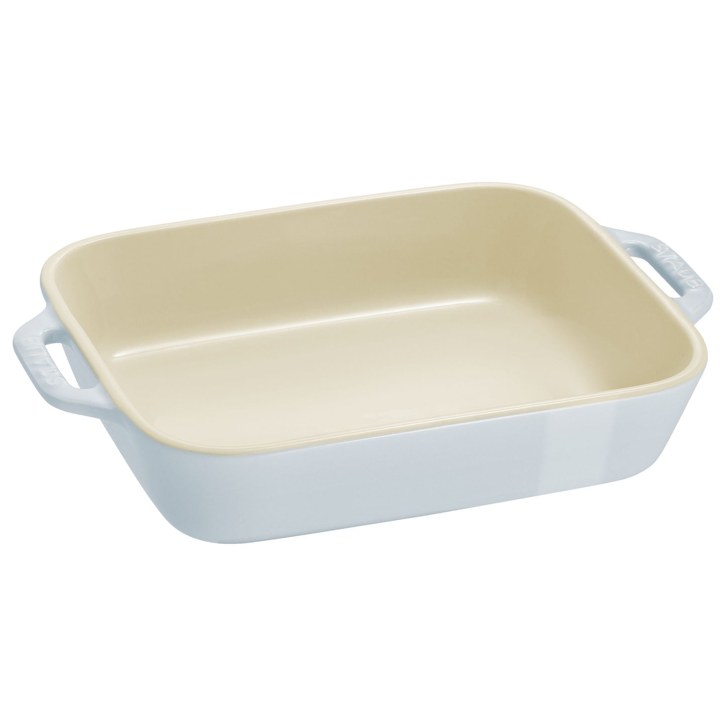 STAUB Ceramique Rectangular Baking Dish Set Macaron Light Blue 3 Piece