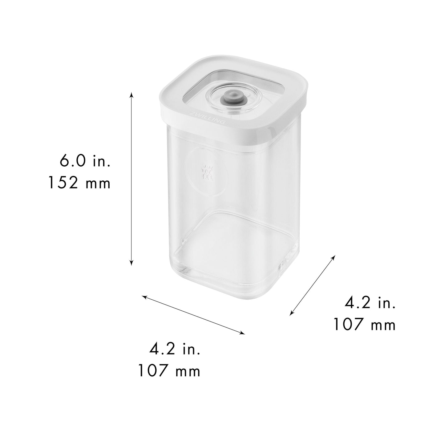 ZWILLING Fresh & Save CUBE Cube Box 2S / 11 Cm, Transparent-White