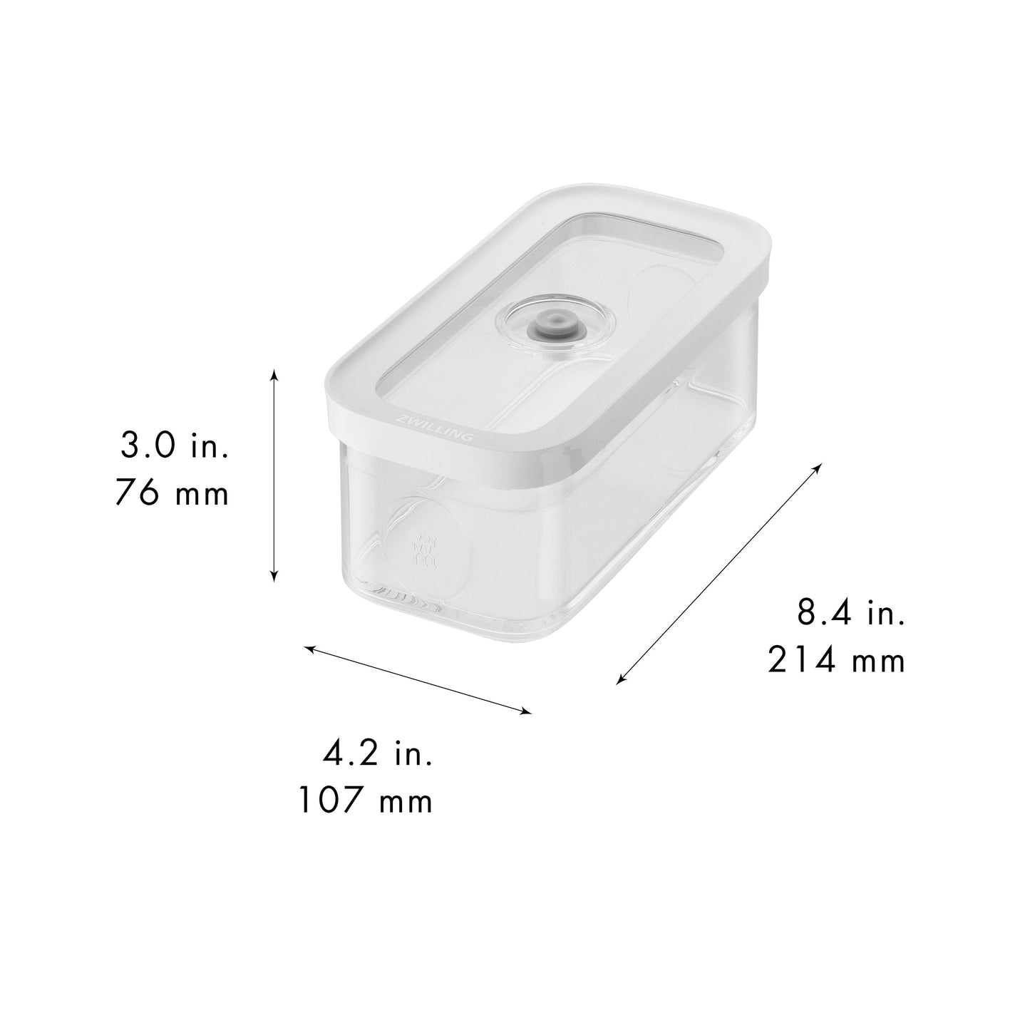 ZWILLING Fresh & Save CUBE Cube Box M / 21 Cm, Transparent-White