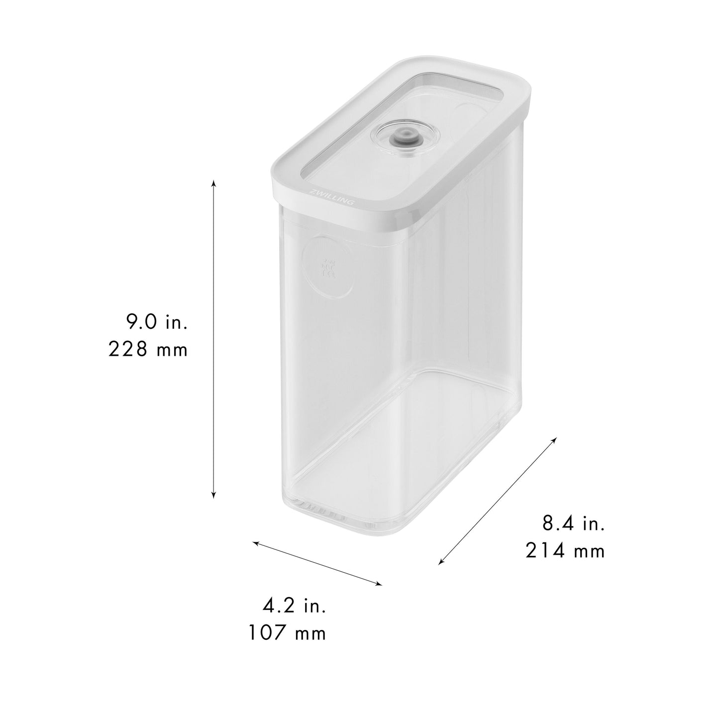 ZWILLING Fresh & Save CUBE Cube Box 3M / 21 Cm, Transparent-White