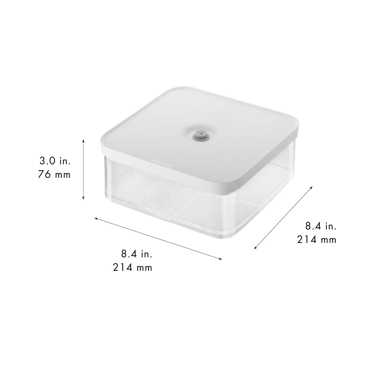 ZWILLING Fresh & Save CUBE Cube Box L / 21 Cm, Transparent-White