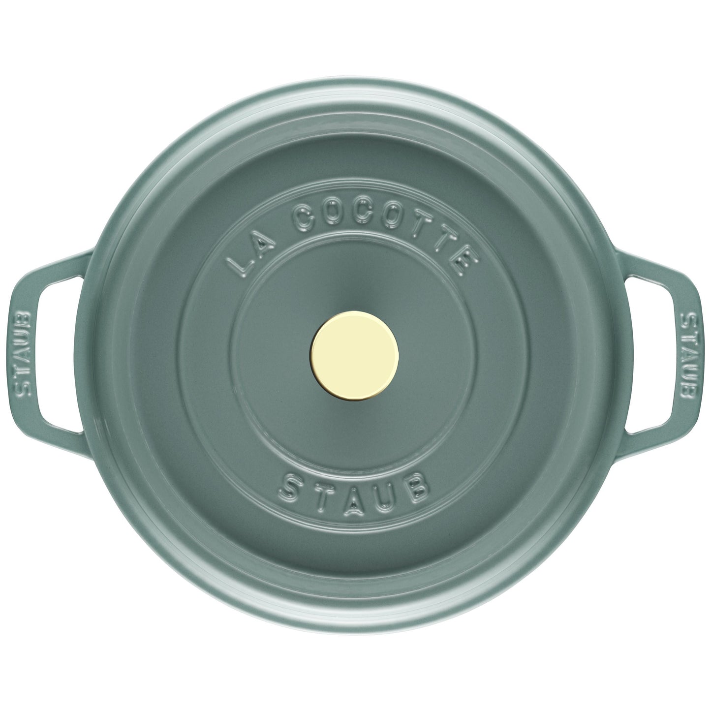 STAUB La Cocotte 3.7 L Cast Iron Round Cocotte, Eucalyptus