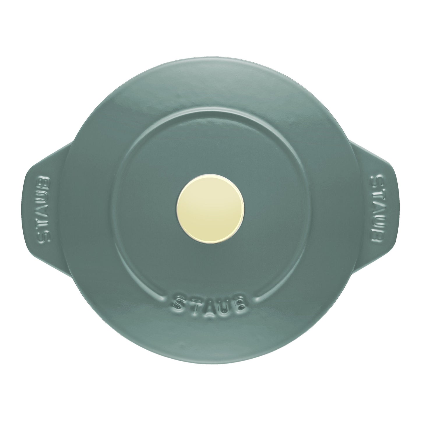 STAUB La Cocotte 1.75 L Cast Iron Round Rice Cocotte, Eucalyptus
