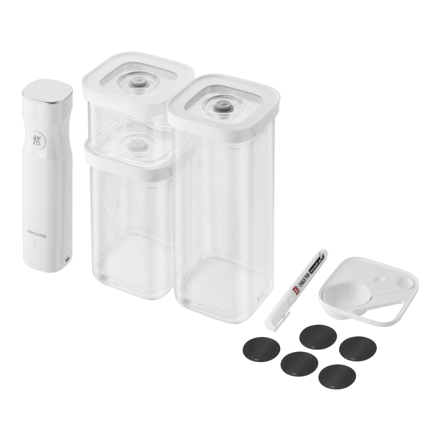 ZWILLING Fresh & Save CUBE Cube Vacuum Starter Set, S / 6 Piece Transparent-White