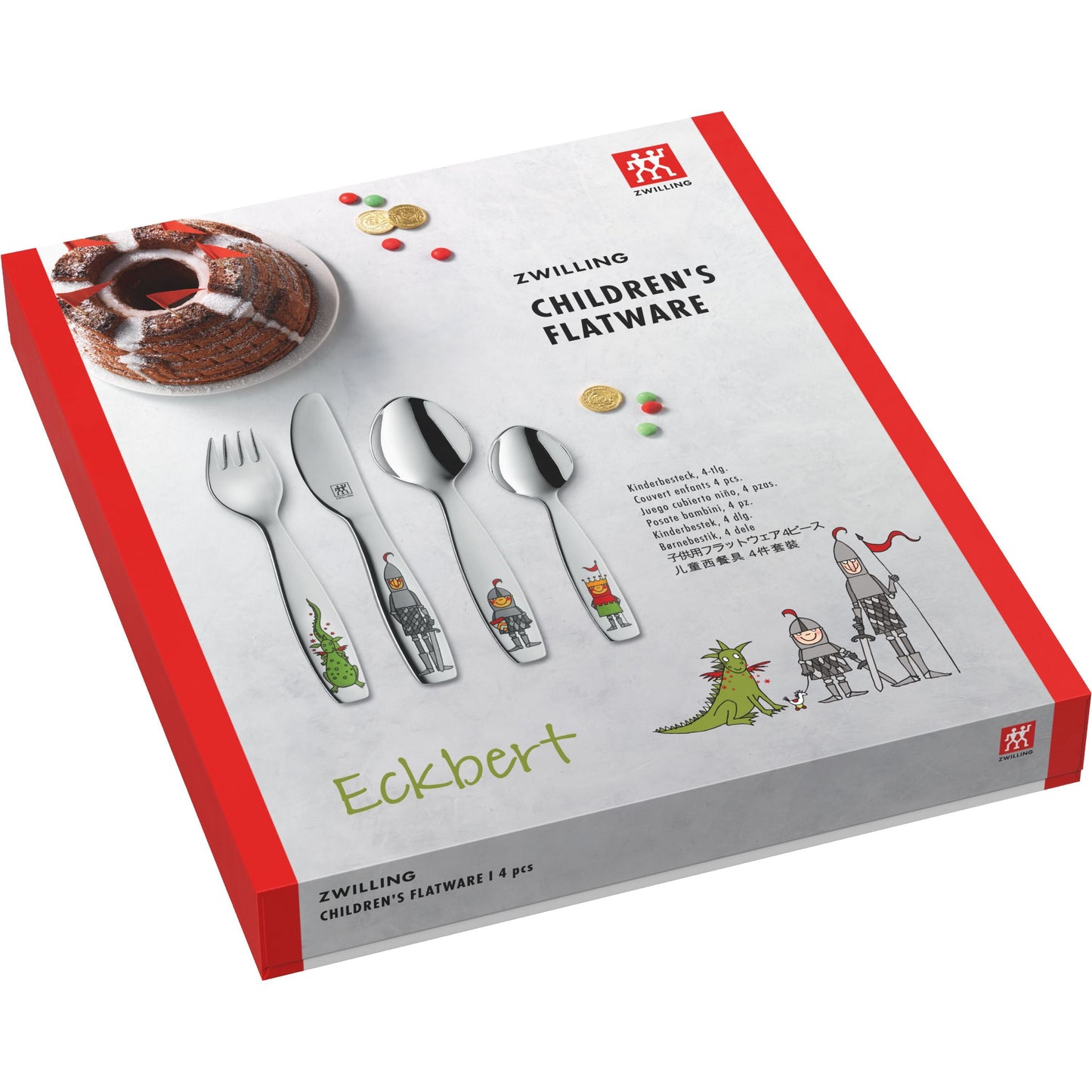ZWILLING Eckbert 4 Piece, Children's Flatware Set, Silver