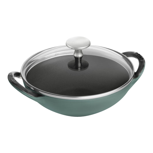 STAUB Specialities 16 Cm / 6.5 Inch Cast Iron Wok, Eucalyptus