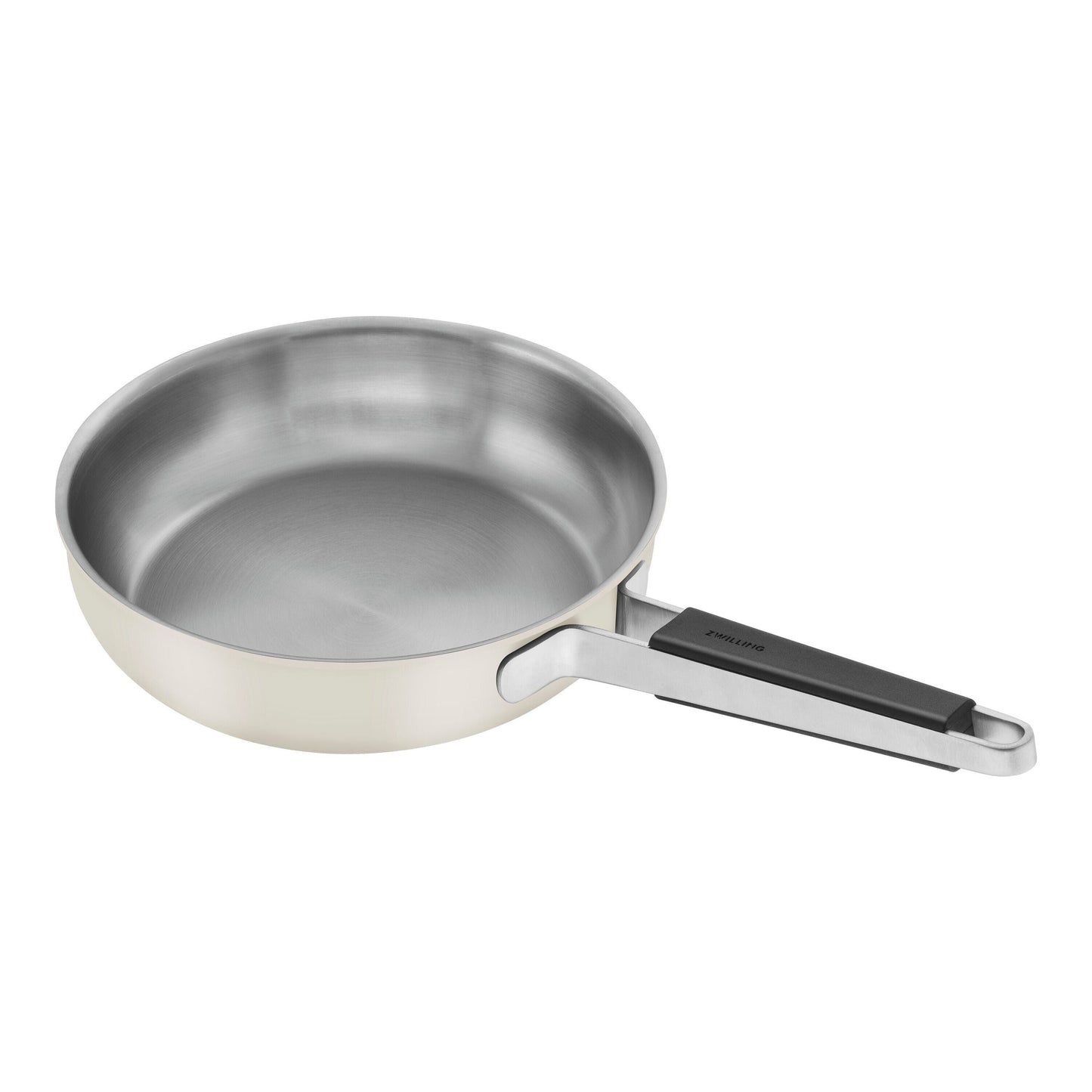 ZWILLING Pure Frying Pan, 24 Cm / 9.5 Inch, 18/10 Stainless Steel, Ivory-White