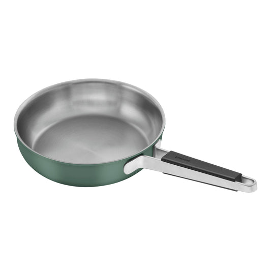 ZWILLING Pure Frying Pan, 24 Cm / 9.5 Inch, 18/10 Stainless Steel, Green