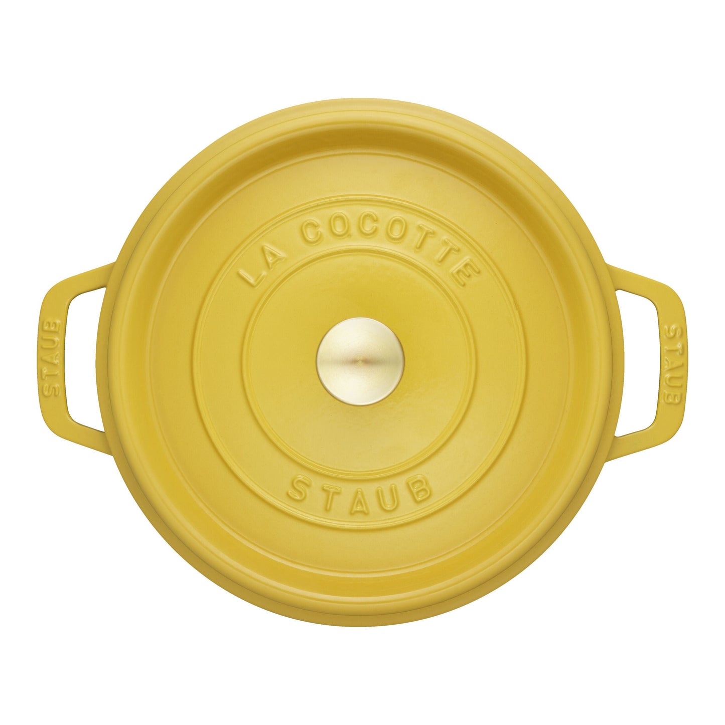 Staub La Cocotte 3.7 L Cast Iron Round Cocotte, Citron