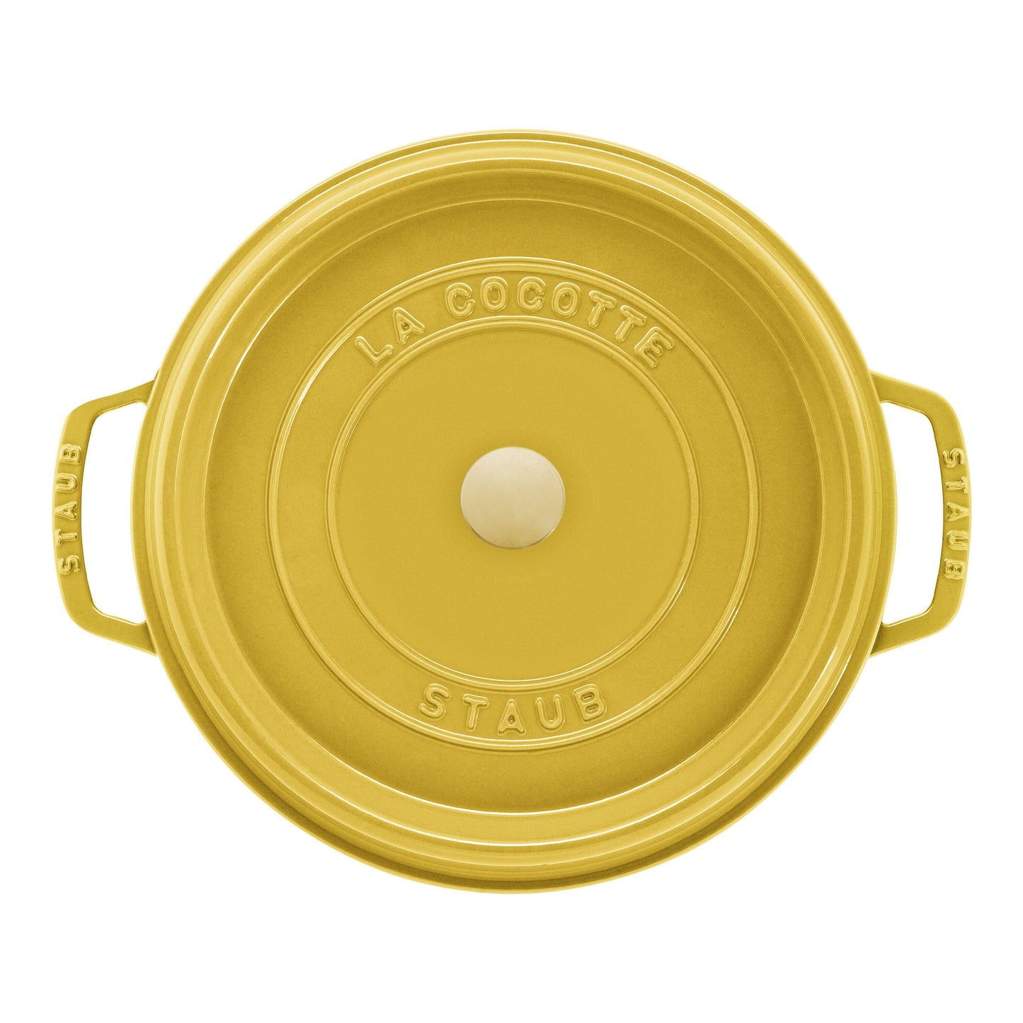 STAUB La Cocotte 6.75 L Cast Iron Round Cocotte, Citron