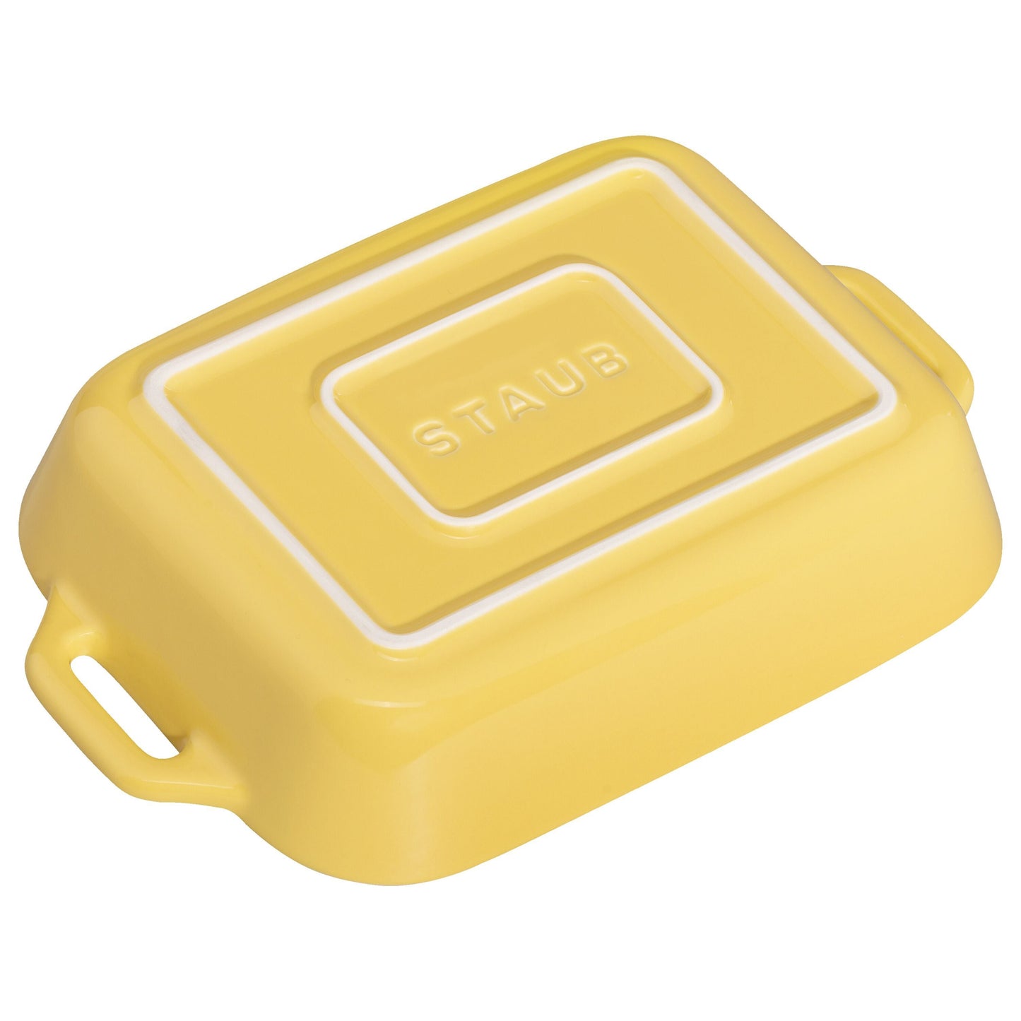 STAUB Ceramique Rectangular Baking Dish Set Citron 2 Piece