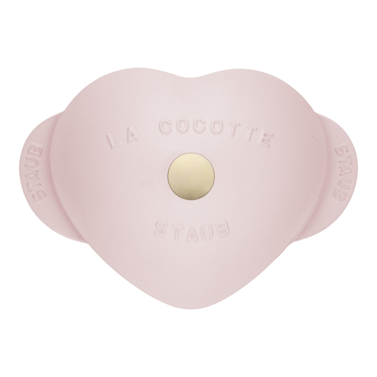 STAUB La Cocotte 1.75 L Cast Iron Heart Cocotte, Sorbet Rose