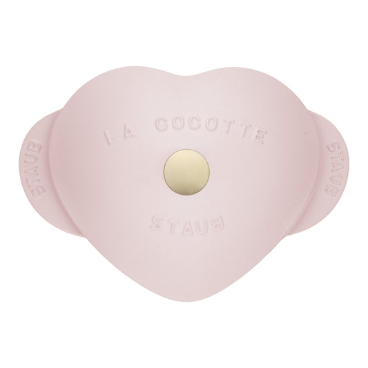 STAUB La Cocotte 1.75 L Cast Iron Heart Cocotte, Sorbet Rose