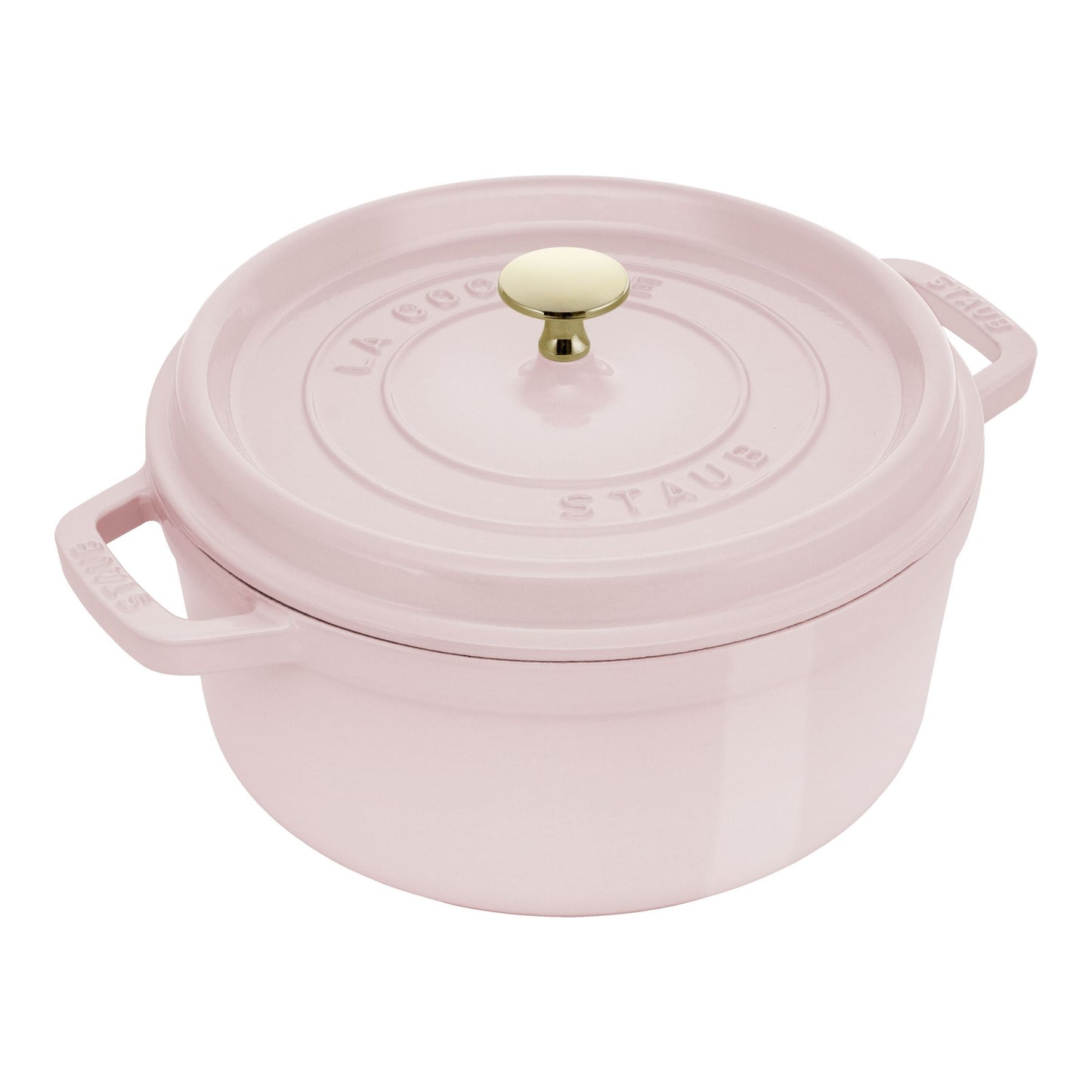 STAUB La Cocotte 3.7 L Cast Iron Round Cocotte, Sorbet Rose