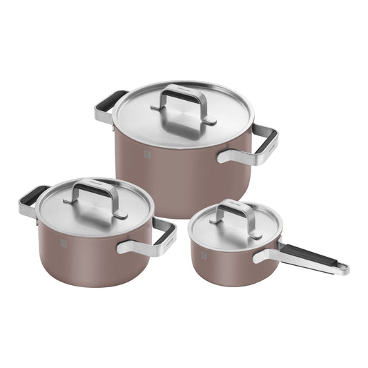 ZWILLING Pure Cookware Set, 6 Piece 18/10 Stainless Steel, Rose