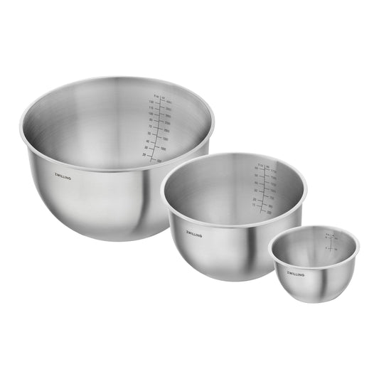 ZWILLING Fresh & Save BOWLS Bowl Set S/M/L / 3 Piece Stainless Steel, Silver