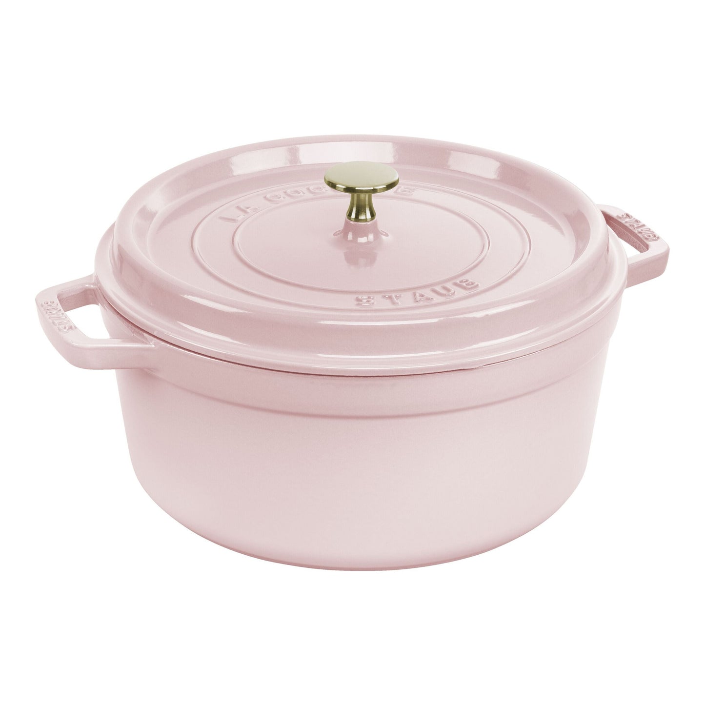 STAUB La Cocotte 5.25 L Cast Iron Round Cocotte, Sorbet Rose