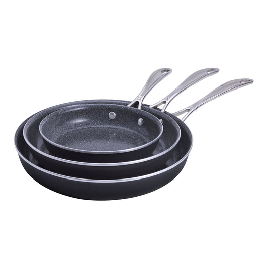 HENCKELS Capri 3 Piece Aluminum Fry Pan Set