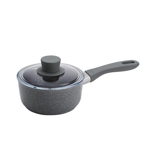 ZWILLING Parma Plus Ceramic 1.4 L Aluminum Round Sauce Pan With Lid, Grey