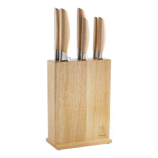 HENCKELS Pakka 7 Piece, Knife Block Set, Nature