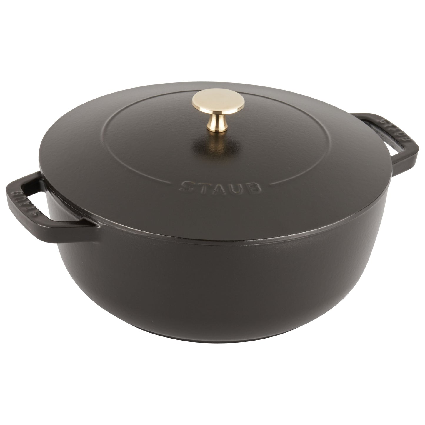 STAUB La Cocotte 3.6 L Cast Iron Round French Oven, Black