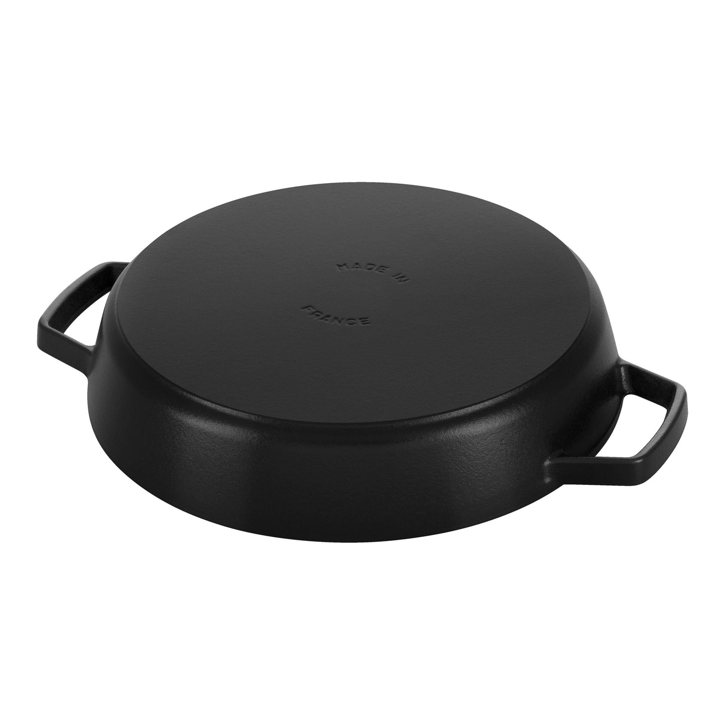 STAUB Pans 20 cm / 8 inch Cast Iron Double Handle Skillet, Black
