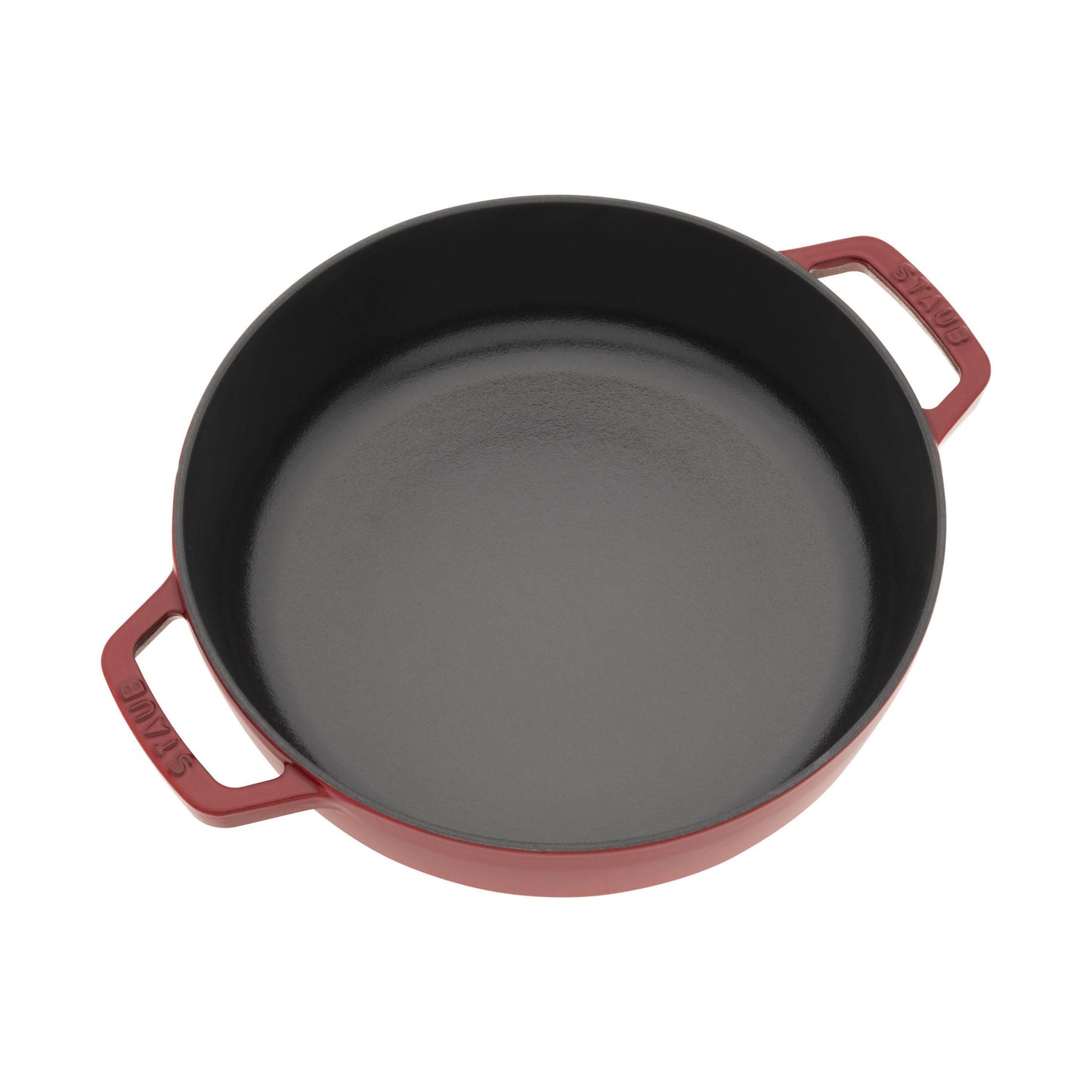 STAUB Braisers 2.5 L Cast Iron Round Saute Pan Chistera, Bordeaux