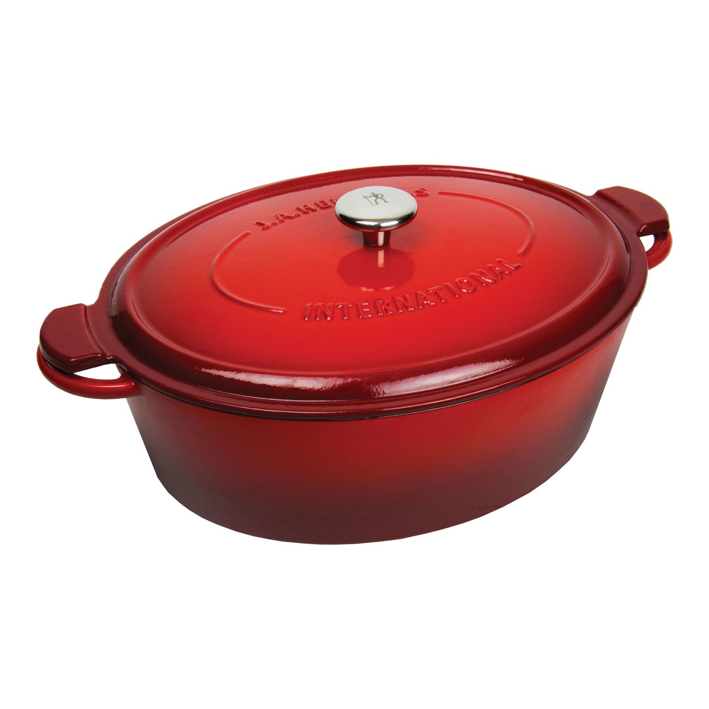 HENCKELS Cast Iron 6 L Oval French Oven, Red