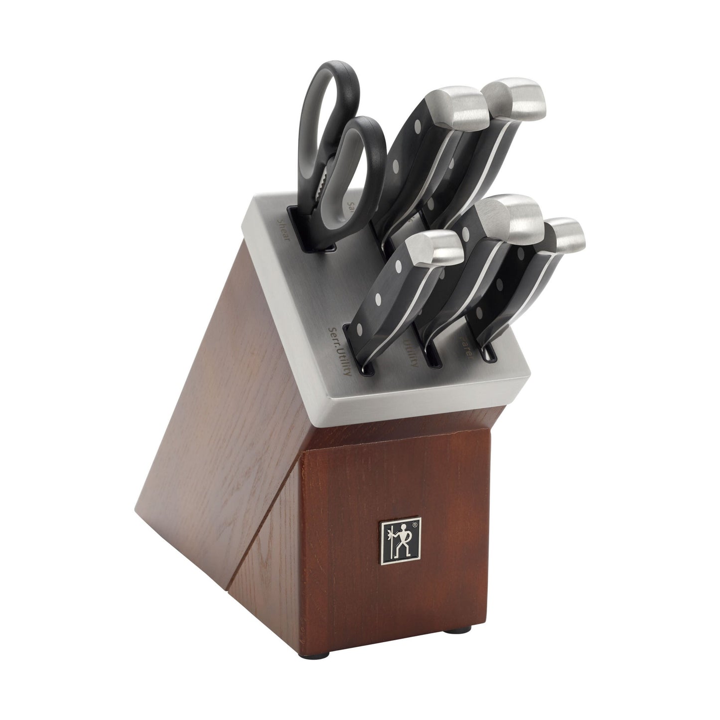 HENCKELS Statement 7 Piece Self Sharpening Block Set, Brown