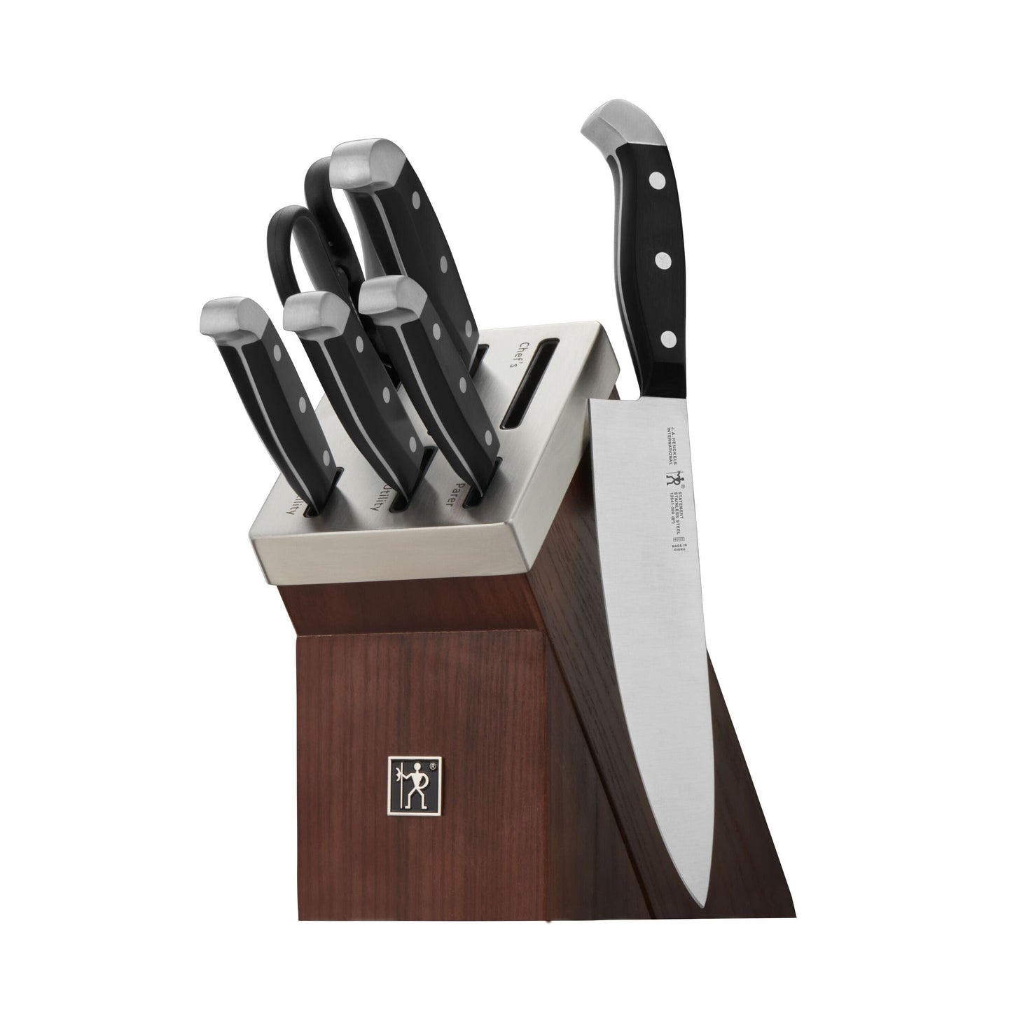 HENCKELS Statement 7 Piece Self Sharpening Block Set, Brown