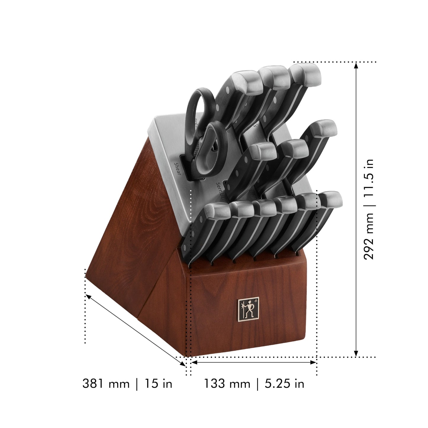 HENCKELS Statement 14 Piece Self Sharpening Block Set, Brown