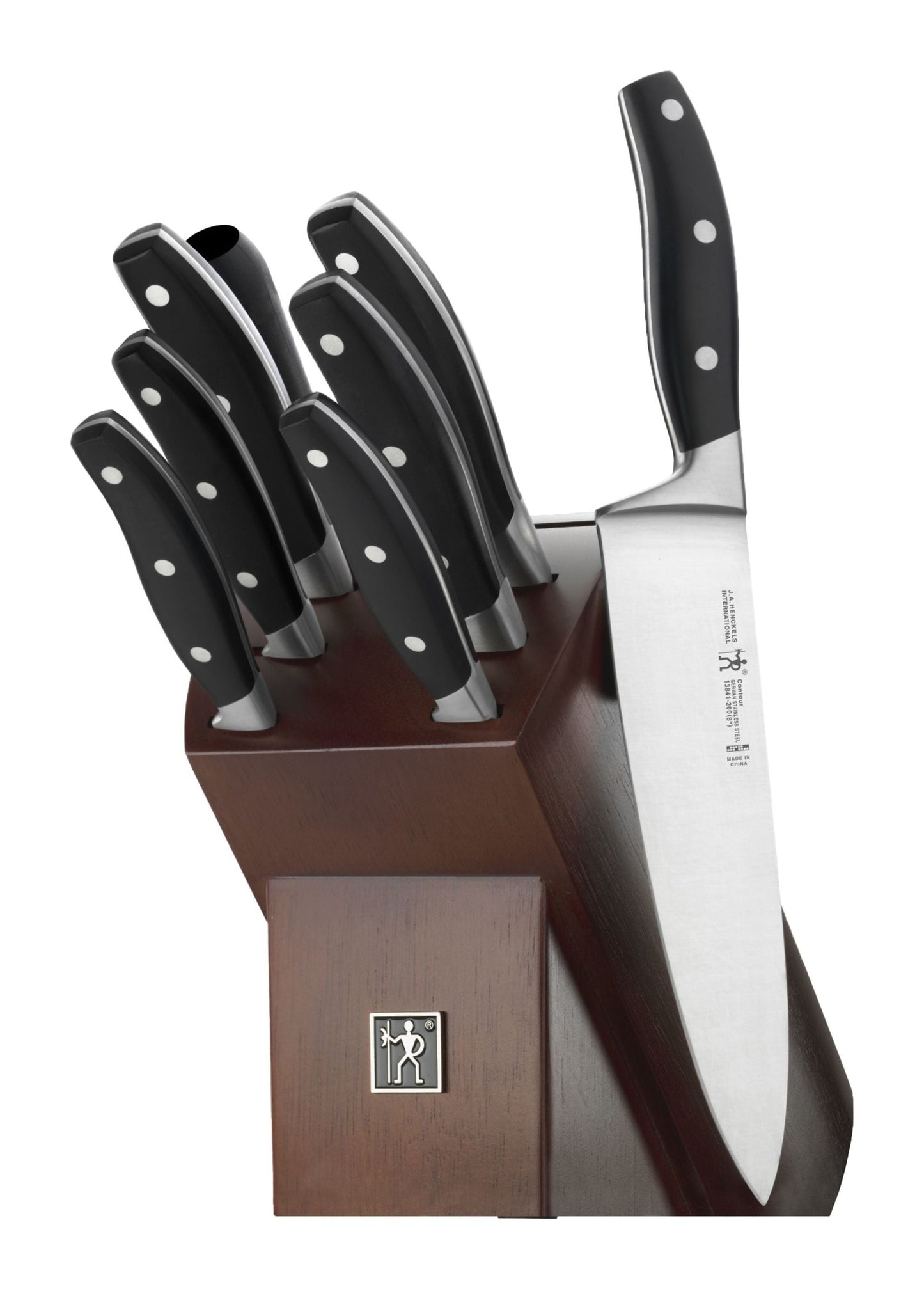 HENCKELS Contour 9 Piece Knife Block Set, Black
