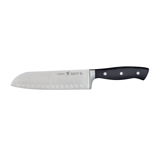 HENCKELS Fine Edge Forged II 7 Inch Santoku, Black