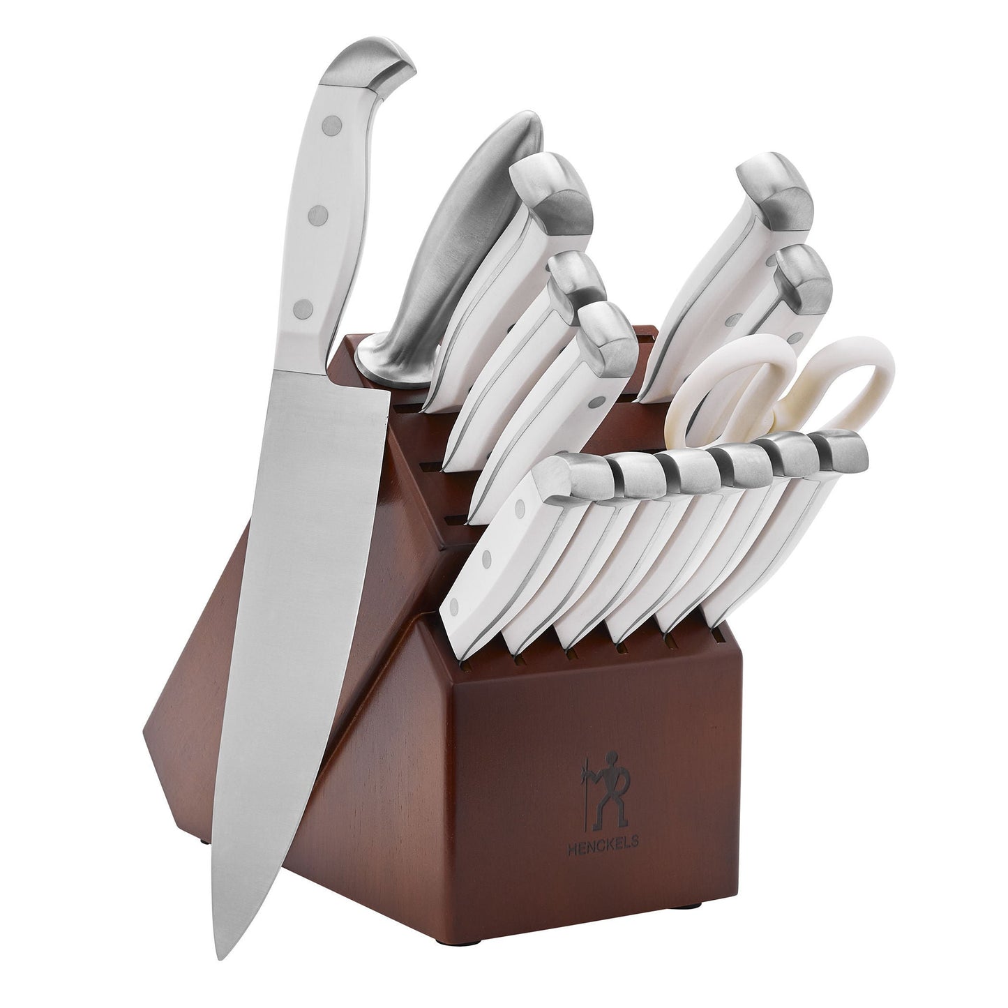 HENCKELS Statement 15 Piece Knife Block Set, White