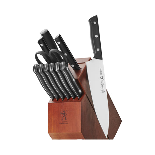HENCKELS Dynamic 12 Piece Knife Block Set, Brown