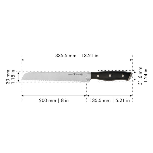 HENCKELS Forged Accent 8 Inch Bread Knife, Black