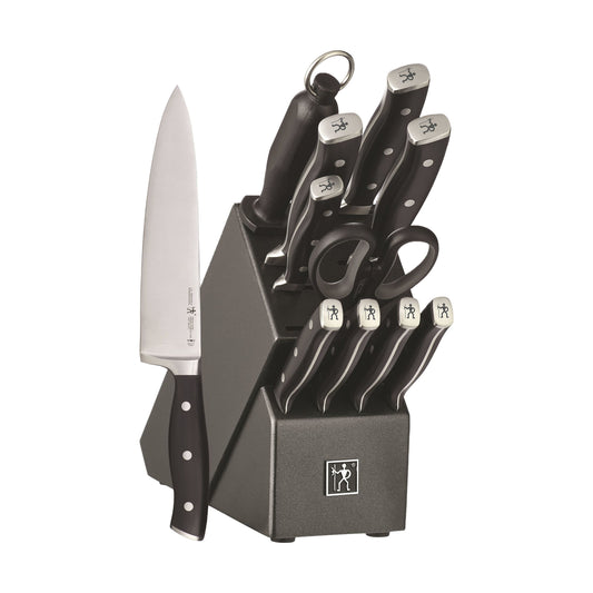 HENCKELS Forged Accent 12 Piece Knife Block Set, Black