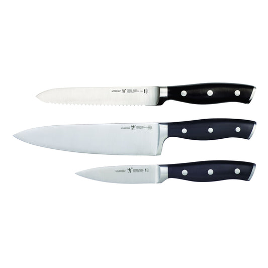 HENCKELS Forged Accent 3 Piece Knife Set, Black
