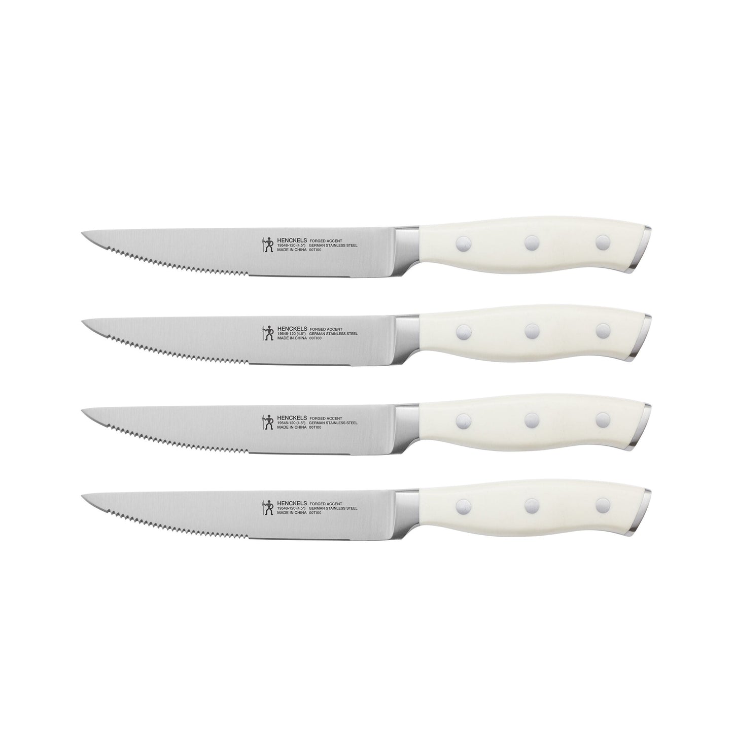 HENCKELS Forged Accent 4 Piece Steak Set, White