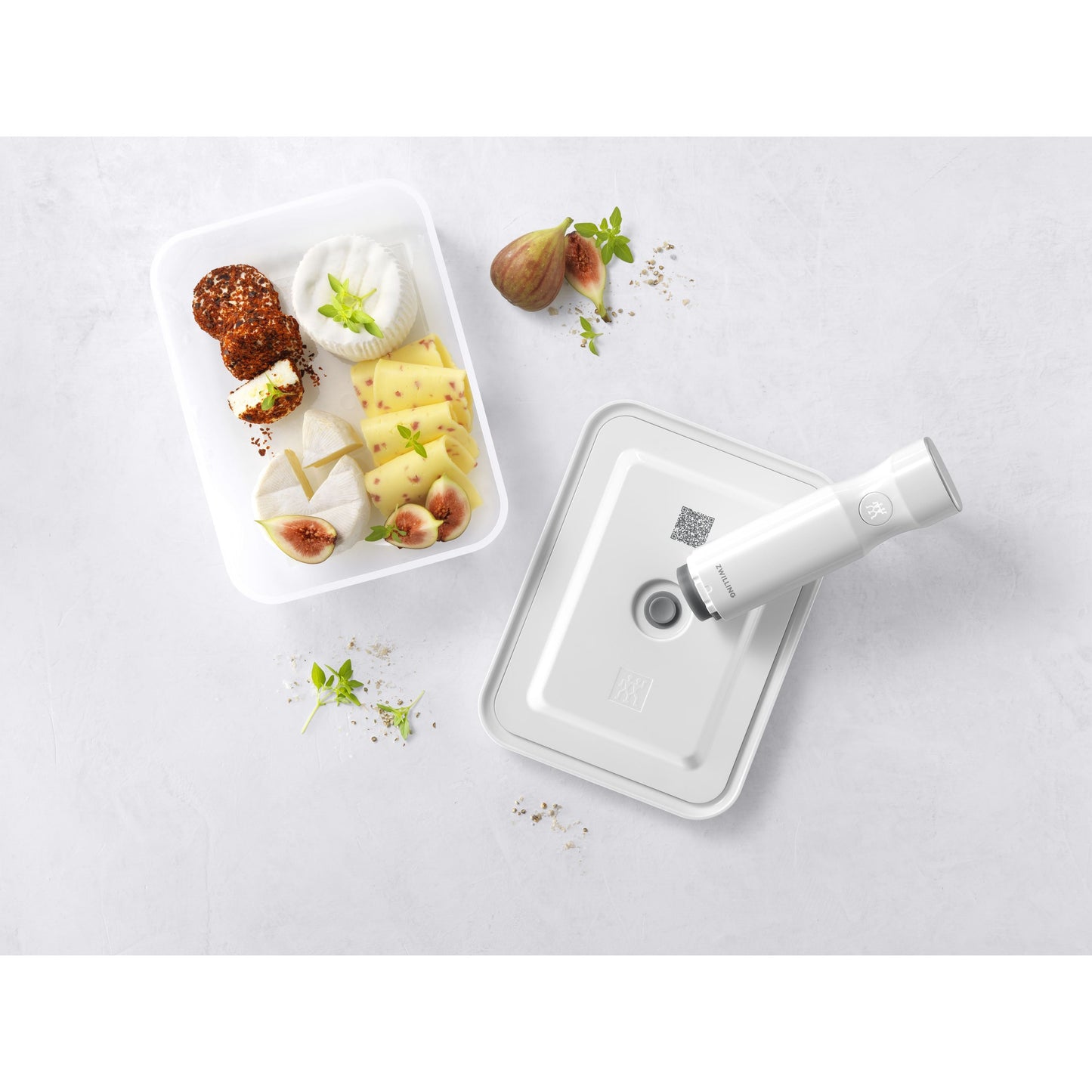 ZWILLING Fresh & Save Vacuum Fridge Box, Plastic, Semitransparent-Grey