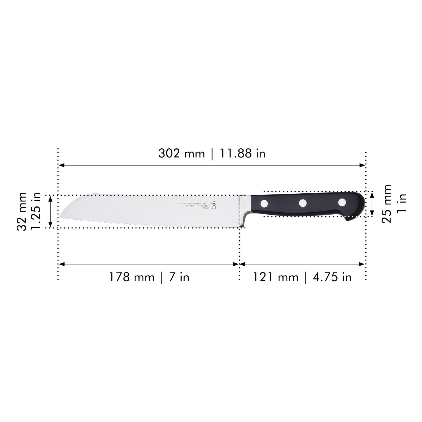 HENCKELS Classic 7 inch Bread Knife
