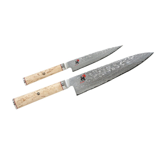 MIYABI 5000 MCD 2 Piece Knife Set, Brown