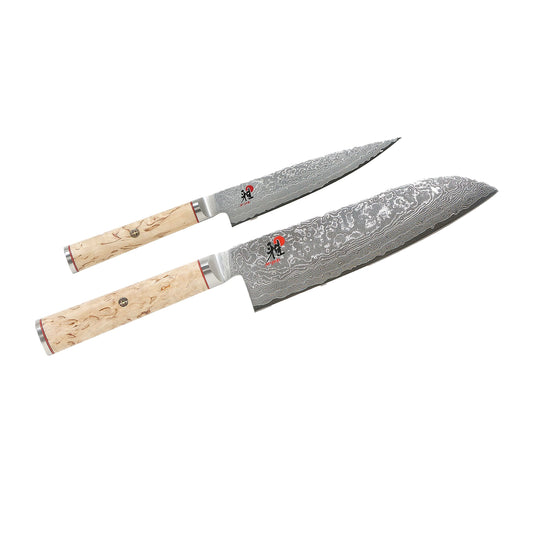 MIYABI 5000 MCD 2 Piece Knife Set, Brown