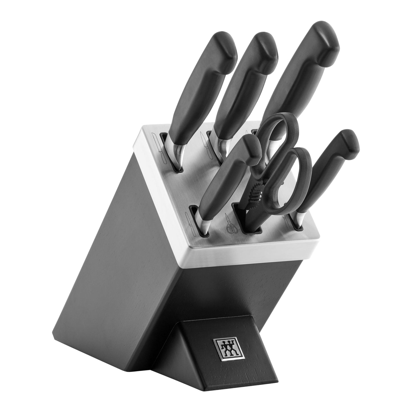 ZWILLING **** Four Star 7 Piece, Knife Block Set, Black