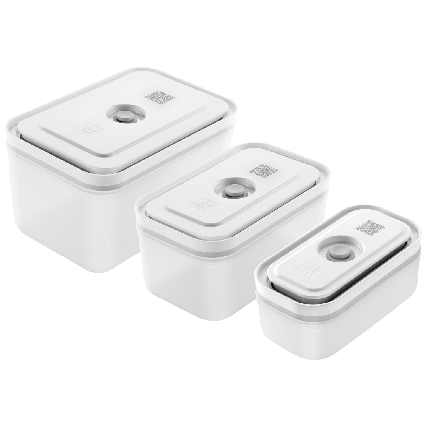 ZWILLING Fresh & Save S/M/L / 3 Piece Vacuum Box Set, Plastic, Semitransparent-Grey