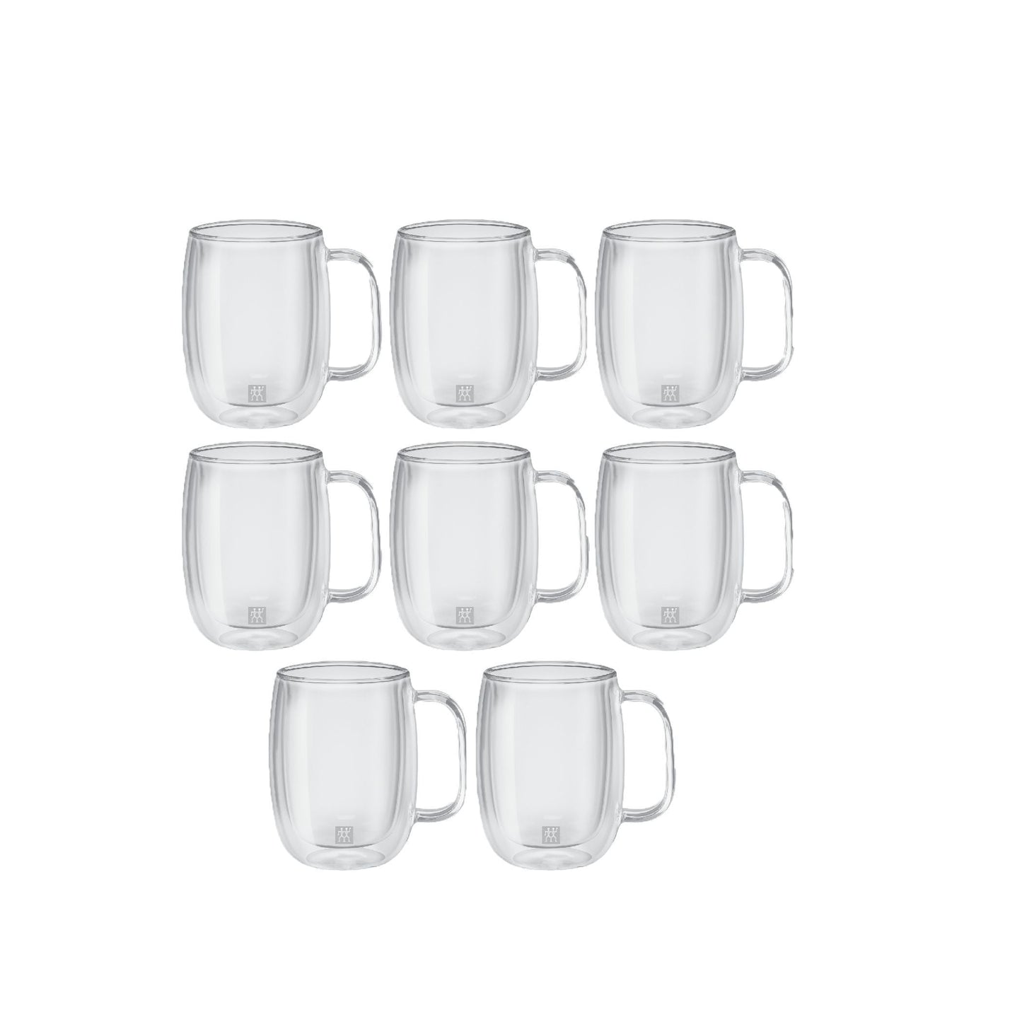 ZWILLING Sorrento Plus 8 Piece Coffee Mug Set - Value Pack, Transparent