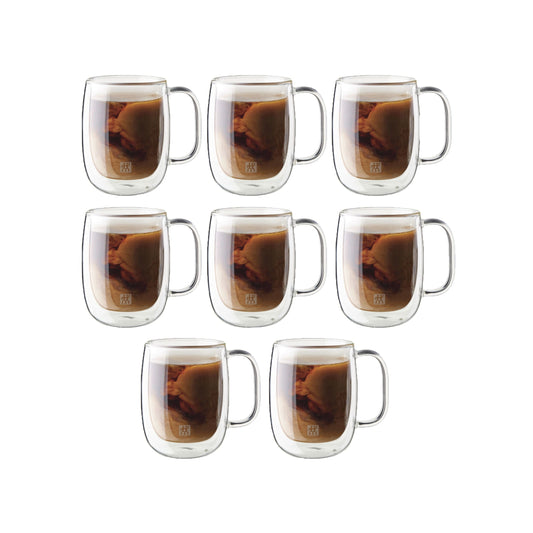ZWILLING Sorrento Plus 8 Piece Coffee Mug Set - Value Pack, Transparent