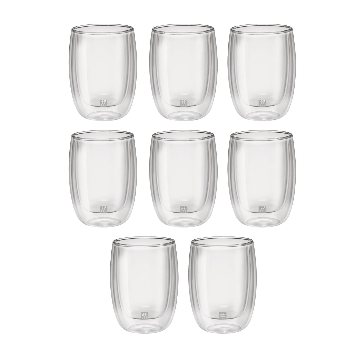 ZWILLING Sorrento 8 Piece Coffee Glass Set - Value Pack, Transparent