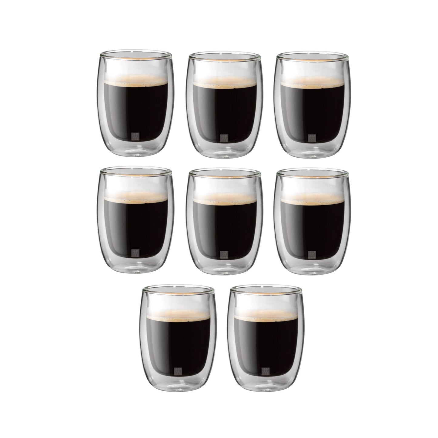 ZWILLING Sorrento 8 Piece Coffee Glass Set - Value Pack, Transparent